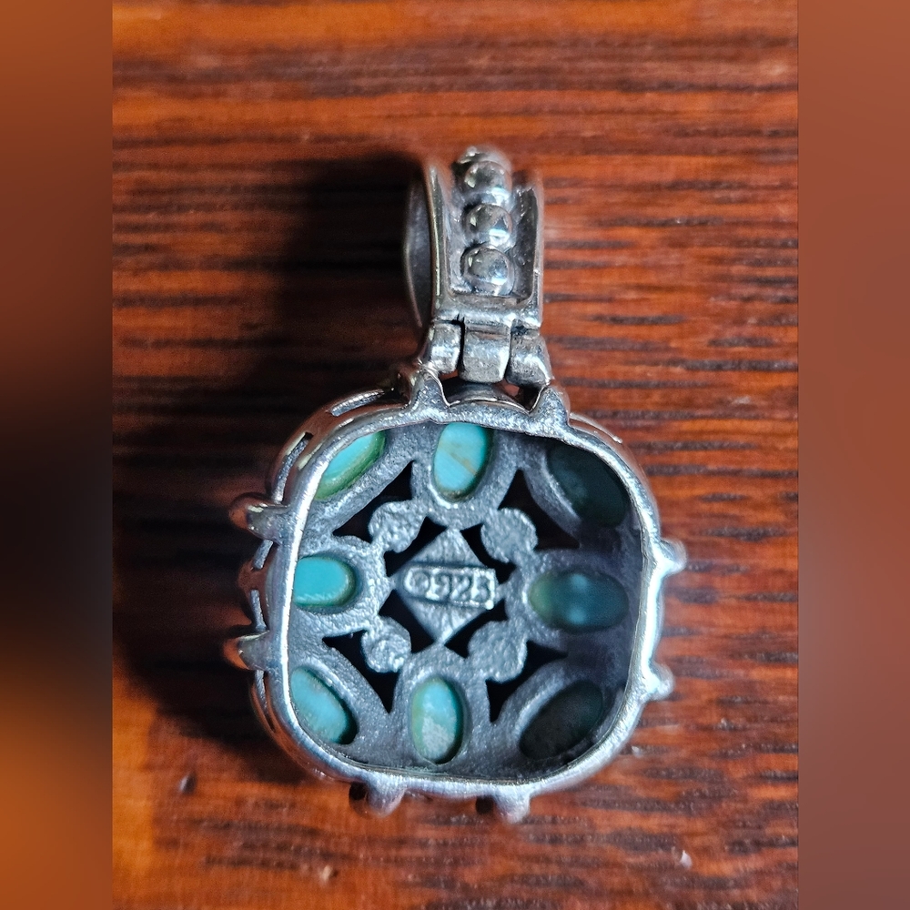 Sterling silver turquoise pendant - Picture 4 of 4